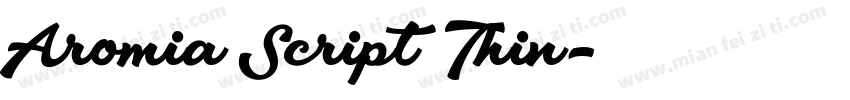 Aromia Script Thin字体转换